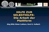HILFE ZUR SELBSTHILFE: Die Arbeit der Plattform Jörg Wild, Dieter Lebherz, Gerd U. Auffarth.