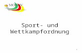 1 Sport- und Wettkampfordnung. 2 Neuerungen in der Sport- und Wettkampfordnung Vorstellung einer neuen Struktur für den Ligabetrieb im MOFDV.