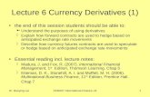 Lecture 6 Currency Derivatives