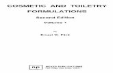 Cosmetic and Toiletry Formulations - Volume 1 - 2nd Edition - By Ernest W. Flick