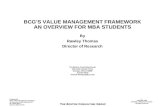 Bcg Value Management Framework an Overview for Mba Students