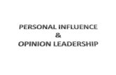 Personal Influence and Opinion Leadership