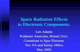 Space Radiation Effects in Electronic Components