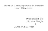 Role of Carbohydrate in Health and Diseases Ppt
