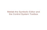 Matlab and the Control System Toolbox