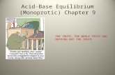 Acid-Base Equilibrium Mono Pro Tic) Chapter 9