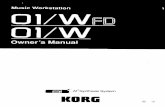 Korg 01WFD 01W Owners Manual