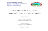 Reciprocal Lattices Simulation Using Matlab