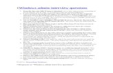 Windows Admin Interview Uestions