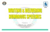 Tips on Delivering Humorous Speech