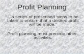 Profit Planning and Control