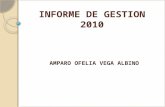 INFORME DE GESTION 2010 AMPARO OFELIA VEGA ALBINO.