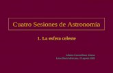 Cuatro Sesiones de Astronomía 1. La esfera celeste Alberto Carramiñana Alonso Liceo Ibero Mexicano, 15 agosto 2002.