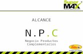 ALCANCE N.P.C Negocio Productos Complementarios. VISIÓN Y MISIÓN DE N.P.C. VISIÓN Ser reconocido en el área andina como la más grande comercializadora.