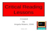 Lessons for Critical Reading