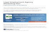 Legal employment agency marketing plan