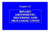 Chap 10. Binary Arithmetic Decoding and Mux Logic Units