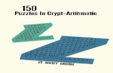 150 Puzzles in Crypt-Arithmetic by maxey brooke