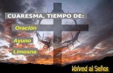 CUARESMA, TIEMPO DE: Oración Ayuno Limosna Con la bendición y la imposición de la CENIZA, iniciamos hoy el tiempo de Cuaresma, preparación para la PASCUA.