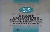 Handbook of Exact Solutions for ODEquations