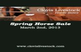 Clovis Horse Sales Spring 2013 Catalog