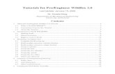 Tutorials for Pro Engineer Wildfire 2.0