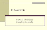 O Nordeste Professor: Francisco Disciplina: Geografia.