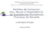 Prefeitura Municipal de Blumenau Secretaria da Saúde CAPS ad - Centro de Atenção Psicossocial Álcool e Drogas Padrões de Consumo: Uso, Abuso e Dependência.