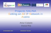 23 NOVEMBRO 2007WORKSHOP TELESAL1 Projecto SALINA Setting an All IP Network in Aveiro Artur Calado Inova-Ria.