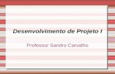Desenvolvimento de Projeto I Professor Sandro Carvalho.