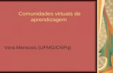 Comunidades virtuais de aprendizagem Vera Menezes (UFMG/CNPq)
