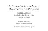 A Resistência do Ar e o Movimento de Projéteis Cássio Marinho Euclydes Barbosa Neto Thiago Moreno Instituto de Física Curso de Licenciatura Orientador: