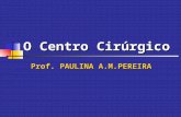 O Centro Cirúrgico Prof. PAULINA A.M.PEREIRA. ESTRUTURA ORGANIZACIONAL DO CC HISTÓRICO O Centro-cirúrgico (CC) pode ser considerado uma das unidades mais.