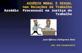 ASSÉDIO MORAL E SEXUAL nas Relações de Trabalho Assédio Processual na Justiça do Trabalho José Affonso Dallegrave Neto LFG - NTC 22/abril/2012.