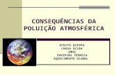 CONSEQUÊNCIAS DA POLUIÇÃO ATMOSFÉRICA EFEITO ESTUFA CHUVA ÁCIDA SMOG INVERSÃO TÉRMICA AQUECIMENTO GLOBAL.