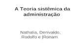 A Teoria sistêmica da administração Nathalia, Denivaldo, Rodolfo e |Ronam.