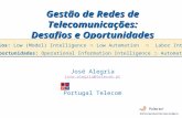Gestão de Redes de Telecomunicações: Desafios e Oportunidades Gestão de Redes de Telecomunicações: Desafios e Oportunidades José Alegria jose.alegria@telecom.pt.