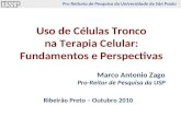 Uso de Células Tronco na Terapia Celular: Fundamentos e Perspectivas Marco Antonio Zago Pro-Reitor de Pesquisa da USP Pro Reitoria de Pesquisa da Universidade.