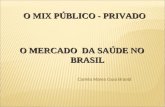 1 O MERCADO DA SAÚDE NO BRASIL O MIX PÚBLICO - PRIVADO Camila Mares Guia Brandi.