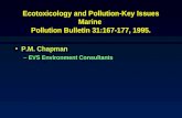 Ecotoxicology and Pollution-Key Issues Marine Pollution Bulletin 31:167-177, 1995. P.M. Chapman –EVS Environment Consultants.