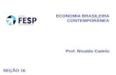 ECONOMIA BRASILEIRA CONTEMPORÂNEA Prof. Nivaldo Camilo SEÇÃO 16.