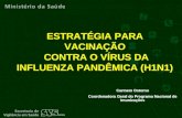 Carmem Osterno Coordenadora Geral do Programa Nacional de Imunizações ESTRATÉGIA PARA VACINAÇÃO CONTRA O VÍRUS DA INFLUENZA PANDÊMICA (H1N1)