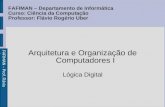 FAFIMAN – Prof. Flávio Uber FAFIMAN – Departamento de Informática Curso: Ciência da Computação Professor: Flávio Rogério Uber Arquitetura e Organização.