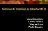 Marcelino Antero Loreno Feitosa Wagner Porto Paulo Eduardo Sistemas de Detecção de Intrusão(SDIs)