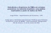 Relevância e dinamismo de PMEs em arranjos produtivos na indústria brasileira: uma análise exploratória a partir de dados da RAIS Relevância e dinamismo.