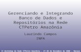 Gerenciando e Integrando Banco de Dados e Repositórios na Rede CTPetro Amazônia Laurindo Campos INPA II Workshop da Rede CTPetro Amazônia – 27-30 de Novembro.