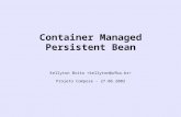 Container Managed Persistent Bean Kellyton Brito Projeto Compose - 27.06.2003.