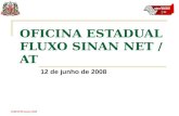 CEREST/SP junho 2008 OFICINA ESTADUAL FLUXO SINAN NET / AT 12 de junho de 2008.