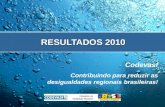 RESULTADOS 2010 Codevasf Contribuindo para reduzir as desigualdades regionais brasileiras!