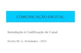 COMUNICAÇÃO DIGITAL Introdução à Codificação de Canal Evelio M. G. Fernández - 2011.